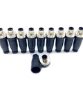 Line of M12 4 Pin Waterproof Male Circular Connector IP67 for field wiring with brass gold plated contacts and easy screw joint installation.