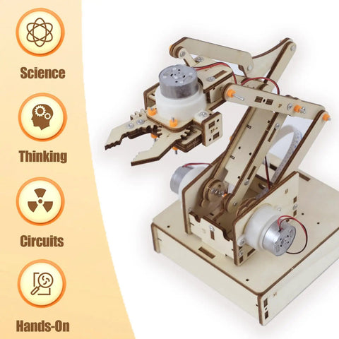 Hands On Robotic Arm Kit For Kids Teens And Adults A Real STEM Toy With Motors Microcontroller Boards And Wires Learn Circuits