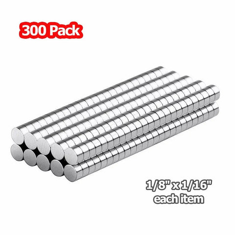 Tiny 3x1.5mm Neodymium Disc Magnets Pack Of 300 For Warhammer And Miniatures stacked in columns