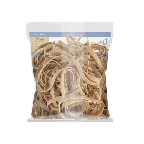 Bag of Size 64 Rubber Bands 3 1/2 Inch By 1/4 Inch Pack Of 80 Natural Latex For Office Bundling and Organization Essentials