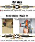Cutting instructions for Badass Aluminum Balusters And Stair Spindles With Floor Face Mount Brackets and Slick Black Gold Flower Motif.