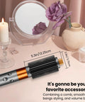 Upgraded Round Brush Attachment For Dyson Airwrap HS01 05 08 on a decorative table with candle and mirror