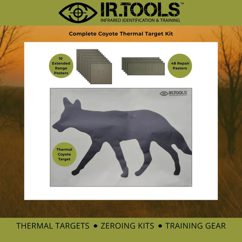Passive Thermal Target Kit For Zeroing And Training With Heat Responsive Film For Clear, Repeatable Heat References, Coyote Design