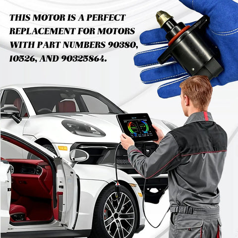 Mechanic using diagnostic tool with an Idle Air Control Valve Replacement For Stable Engine Idle And Smooth Running, OEM Parts 90380 10526 90325864.