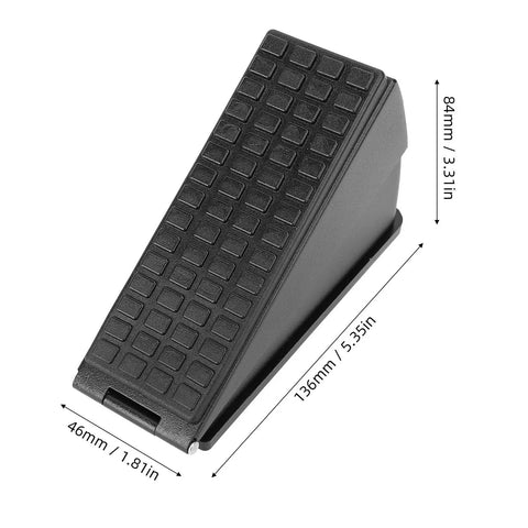 Heavy Duty Spring Door Stopper No Bend Foot Activated Windproof Metal Block For 20 To 60 Mm Door Gaps Matte Black Stainless Steel