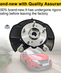 Front Right Passenger Side Steering Knuckle Wheel Hub Bearing Assembly For Honda Civic 1.8L 2012 2013 2014 2015 2016 Ready To Roll Drop In Replacement OE Parts 51211-TR3-Y00 51211-TR0-A00 displayed with quality assurance label