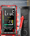 Smart Touch Screen Digital Multimeter Kit With Large Display No Fuss Rechargeable Fully Automatic Auto Range Ohm Volt Amp Tester