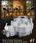 Rock Solid Rear Differential Assembly For Suzuki Ozark Ltf250 And Quadsport Ltz250 Atv 2002 To 2014 showing heavy duty gearbox.