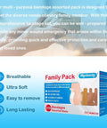 Hysimedy adhesive bandages, 210-count assorted fabric, waterproof and breathable for first aid