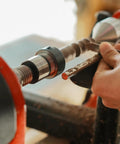 Woodturning using ER25 Pro Grade Collet Chuck Set 10 Pc Imperial Sizes MT2 With Inner Thread 3/8X16TPI on a lathe