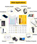 Image showing the Top Tier Eyeglass Repair Kit Including 24 Pairs Of Replaceable Nose Pads, Magnetic Screwdrivers, Micro Screws And Curved Tweezers For Fast Specs Repairs, Sick Travel Essential.