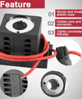 12V DC Solenoid Coil 10226-14 For Hydraulic Power Unit Lift Dump Systems, 16W, 9 Ohms, Single Wire Lead, Fits Valve Stem Series 08 80 88 98