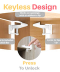 16 Pack Cabinet Locks Standard Length With 3M Adhesive No Drilling No Tools Required Child Safety Latches installation instructions