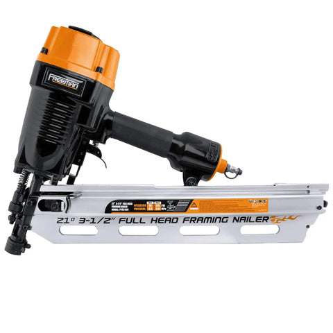 Pneumatic Framing Nailer Workhorse For 21 Degree Nails 2 To 3 And A Half Inch Full Round Head Plastic Collated