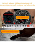 Rock Solid Waterproof Butyl Roof Tape For Quick Leak Patch And Crack Seal Slick Self Stick Asphalt Underlayment Roll shown with measurement.