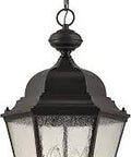 Cotswold 13 Inch Wide 4 Light Outdoor Pendant In Oil Rubbed Bronze With Seeded Glass, Rugged Metal Hanging Light Built For Patios And Porches