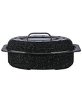 Oval 13 Inch Roaster With Lid Enameled Steel Pan That Holds Up To 7 Lb Poultry Or Roast Heat Resistant To 932 Degrees Fahrenheit