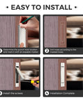 Installation steps for Pocket Door Pull Handle Edge Pull Satin Nickel Flush Mount For Sliding Doors 2 Pack With Self Retracting Mechanism Fits Doors Over Eleven Sixteenth Inches Thick Stainless Steel Finish Rust Resistant And Easy To Install