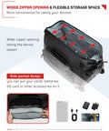 35L Rolling Camera Bag With Side Access And Wheels Two In One Travel DSLR Backpack open with visible side pockets