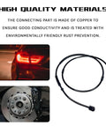 BMW brake pad wear sensor wiring harness with plug, black induction cable for front/rear use.