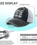 Funny RV Traveler Hat For Women With Caravanning Sayings Perfect Gift For Road Trippers And Campers, size dimensions displayed