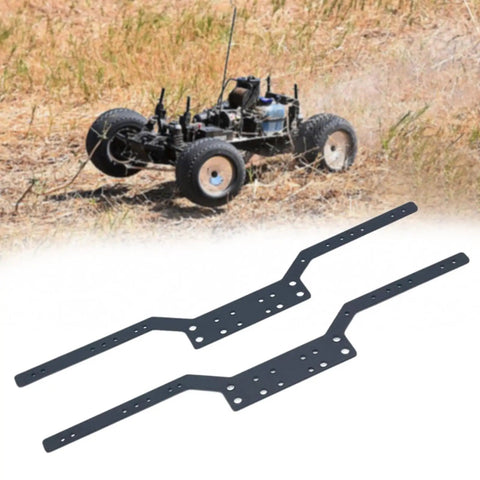 Set Of 2 Aluminum RC Chassis Frame Rails For MN98 MN99S One Twelfth Scale DIY Friendly Replacement Parts Black Easy Install And Durable Metal Upgrade For Tough Builds