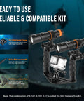 Underwater Video Light Kit With Dual 4600 Lumens 2x2300 Tri Color LEDs For GoPro And Action Cameras H02 Camera Tray ZJ12 ZJ13
