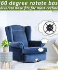 Heavy Duty 24 Inch Recliner Chair Swivel Ring Base Kit Replacement With 10 Inch Swivel Ring Base 360 Degree Rotation Bottom Mechanism