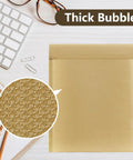 Natural Kraft Bubble Mailers 6x10 Inch Self Sealing Padded Envelopes showing thick bubble lining detail