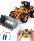 RC Front Loader Construction Vehicle With Alloy Bucket For Kids Aged 3 To 12, realistic model with remote and accessories