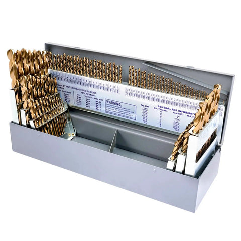 Beast M35 Drill Bit Set For Hardened Metals And Woodworking 115 Pieces From 1 Sixteenth To 1 Half Inch A To Z And 1 To 60 Sizes With Metal Index Storage Box
