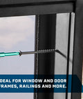 1/4-Inch By 1-1/4-Inch Black Hex Head Concrete Anchors, 75 Pcs, Climaseal Coating, used for window frame installation.
