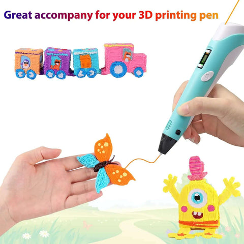 Using a 3D pen with Vibrant 16 Color PLA Filament Pack For 3D Pens 160 Feet Total 10 Feet Per Color 250 Stencil Ebooks 1.75Mm Refill
