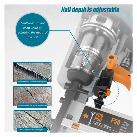 Lightweight Pneumatic Air Nailer For Carpentry With Adjustable Depth Control And Ergonomic Grip Runs Smooth On Brad Nails For Rock Solid Finish Work That Delivers Dead Sure Accuracy Every Time