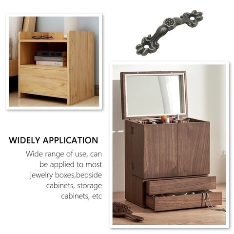 24 Pcs Vintage 1.68 Inch Drawer Pulls in Bronze Finish Zinc Alloy Cabinet Handles for dressers and cabinets displayed