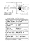 Electrical characteristics diagram of 10mm Lead Linear Screw Stepper Motor With 50mm Stroke Slide Nut Assembly DC 5V specifications.