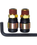 Rubber Air Line Quick Repair Swivel Kit For Trucks And Trailers With 3/8 NPT Fittings, Easy Install, Pre-Applied Thread Sealant, Downtime Saver, Includes Wrench, Assembly Rings, And Fix It Pack For Fast Field Repairs, with wrench