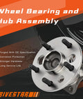Rear Wheel Hub And Bearing Assembly Fits Toyota Avalon 1995-2004, Lexus RX300 1999-2003, ES300 1992-2001, Camry 1992-2001, Solara 1999-2003 Non ABS FWD, featuring studs and corrosion protection benefits highlighted in the image.