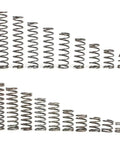 Amp Up Your DIY Projects With 10 Pack Y-Type Compression Springs Made From Hardened 65Mn Spring Steel, varying sizes shown.