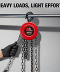 Heavy Duty 3 Ton Manual Chain Hoist With 6000 Lb Capacity And 10 Foot Travel, showcasing alloy steel construction and a chain block.