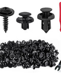 Premium 120 Piece Bumper And Fender Retainer Clip Kit With Splash Shield Wheelwell Screws, black fasteners and removal tool.