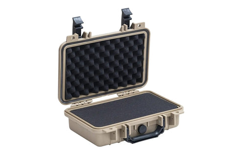 Open Rugged Portable All Weather Waterproof Hard Case With Customizable Foam For Drones Cameras And Gear The Dry Case You Can Trust IP67 Rated Protection For Travel Storage And Outdoor Adventures showing foam interior.