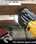 Oscillating Tool Sanding Pads Kit With 138Pcs Mesh And Normal Sandpaper 2 Sanding Pads And 1 Interface Pad, narrow sanding use