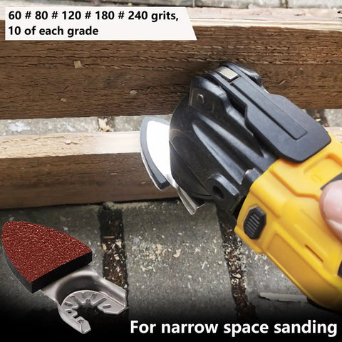 Oscillating Tool Sanding Pads Kit With 138Pcs Mesh And Normal Sandpaper 2 Sanding Pads And 1 Interface Pad, narrow sanding use