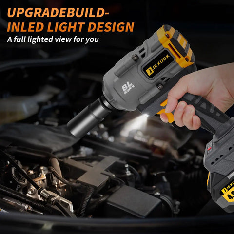 High Torque Cordless Impact Wrench 1500 Nm One Half Inch Drive with light in engine bay