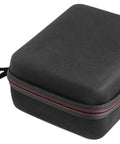 Straight Up Eva Hard Travel Case For Tesla Ccs1 J1772 Charging Adapter slick black EVA pouch with zipper detail.