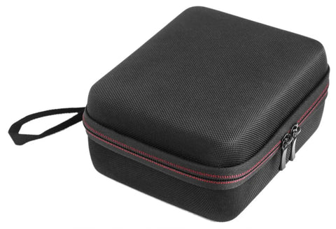 Straight Up Eva Hard Travel Case For Tesla Ccs1 J1772 Charging Adapter slick black EVA pouch with zipper detail.