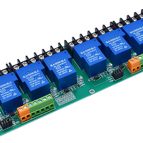 Eight Channel Transmit Component Board For 5V DC Load Control And Smart Home Networking, Plug And Play Setup, No Brainer Easy Install, Built To Last, High Performance Automation Hub Pro blue relay PCB with screw terminals