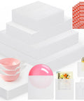 Moving Day Dish Packing Kit with 560 foam pouches, 80 foam boards, and 280 fragile stickers for plates and delicate items.