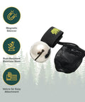 Bear Bell With Magnetic Silencer For Hiking Safety And Wildlife Awareness, Quiet When Not In Use, Attach To Pack, Jacket, Hat, Or Boots